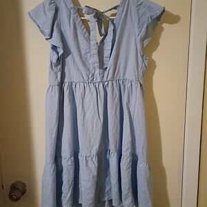 Isabel Maternity by Ingrid & Isabel Light Blue Backless Dress